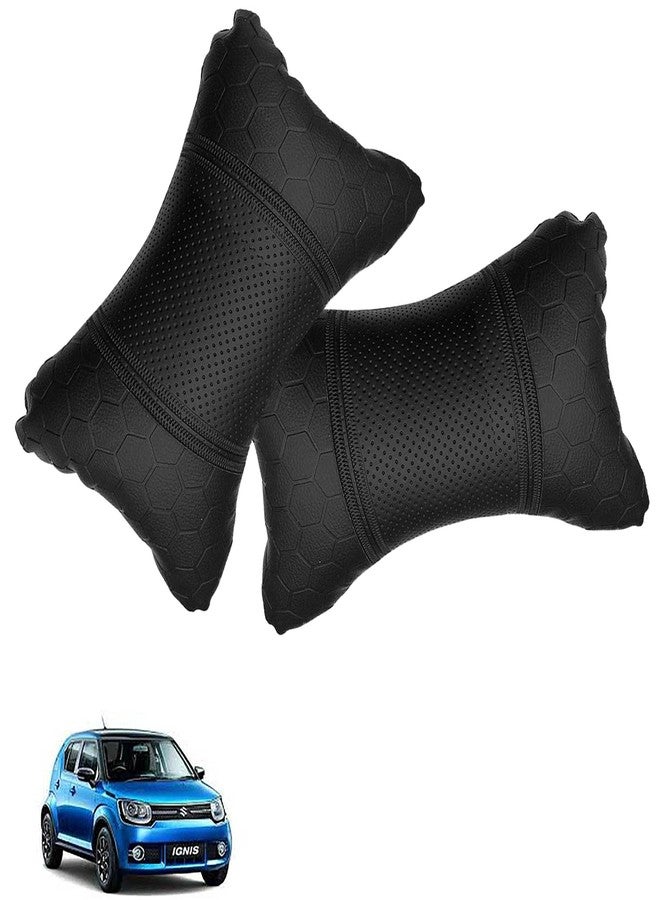 PulGos Car Cushion Set for Universal in Black, Football Design (Set of 2) for Ignis_PR1086 - Image 1